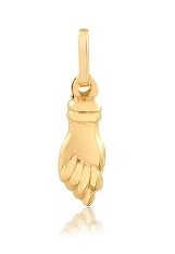 lovely figa hand gold baby charm